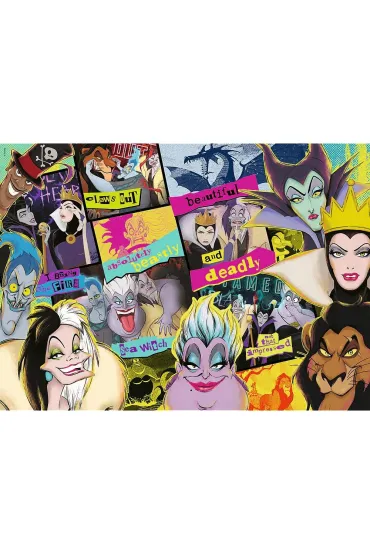 Puzzle drewniane 1000 el. Zlot z�oczy�c�w Disney Villains 20167 Trefl