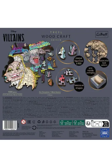 Puzzle drewniane 1000 el. Zlot z�oczy�c�w Disney Villains 20167 Trefl