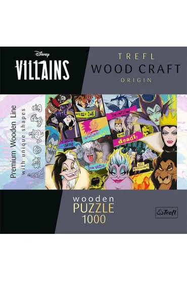 Puzzle drewniane 1000 el. Zlot z�oczy�c�w Disney Villains 20167 Trefl