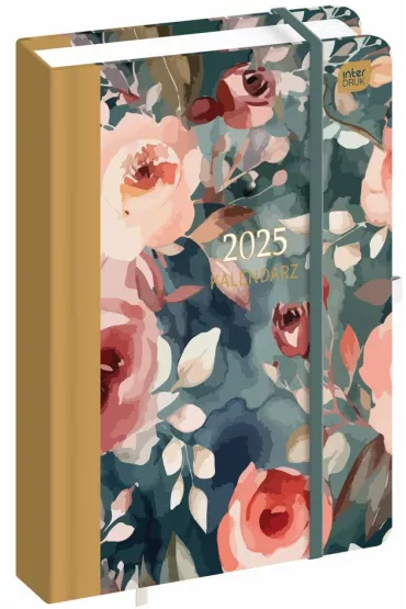 Interdruk Kalendarz ksi��kowy dzienny 2025 A5 384 Met. Wild Rose