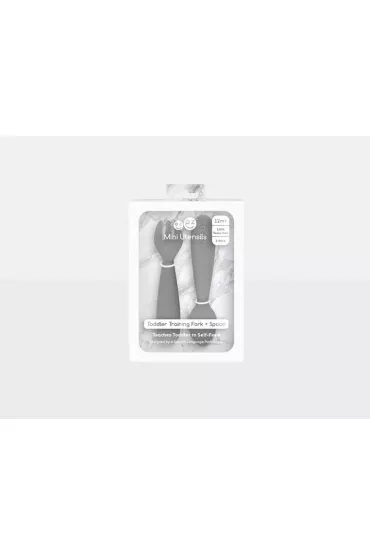 Ezpz Komplet silikonowych sztucw Mini Utensils szary