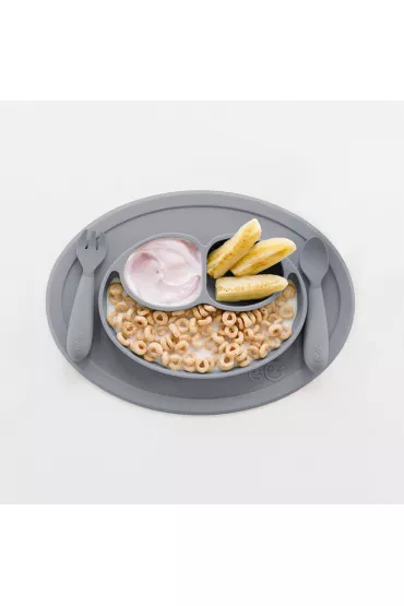 Ezpz Komplet silikonowych sztucw Mini Utensils szary