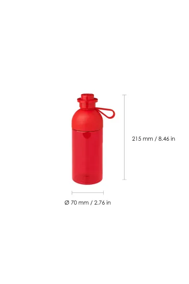 Przezroczysta butelka LEGO Czerwona 500 ml