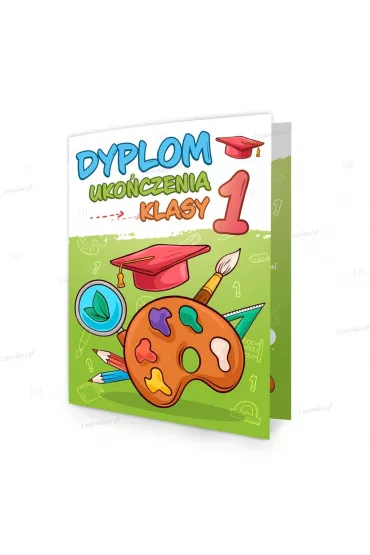 LearnHow Dyplom sk�adany A4 uko�czenia 1 klasy - Farbki 5 szt.