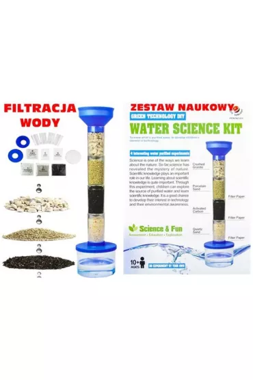 Zestaw do�wiadczalny filtracja wody filtr piaskowy LeanToys