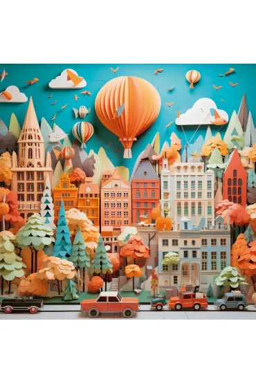 Puzzle 1000 el. Miasto z papieru, Victor Gavrilovski Heye