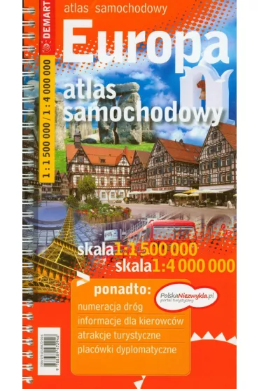 Atlas samochodowy Europa 1:1 500 000