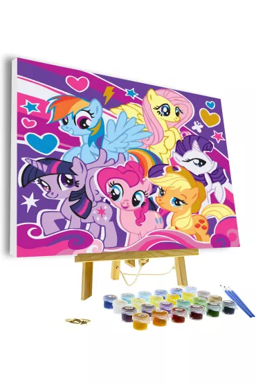 Twoje Hobby Malowanie po numerach - Kolorowe kucyki 40x50cm