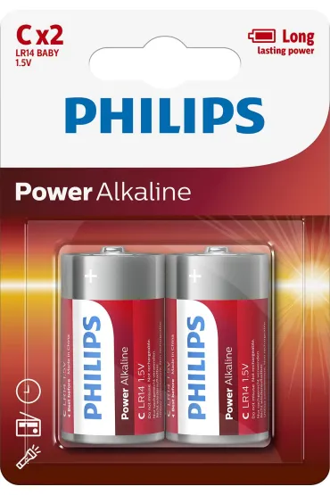 Philips Baterie Baterie LR14 Power Alkaline BPH086 2 szt.