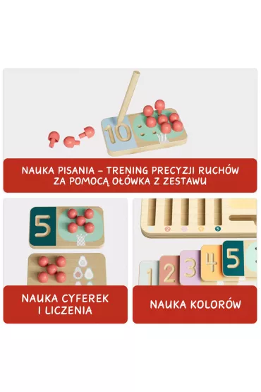 Zabawka edukacyjna do nauki liczenia Licz� owoce - 36 m+ Top Bright