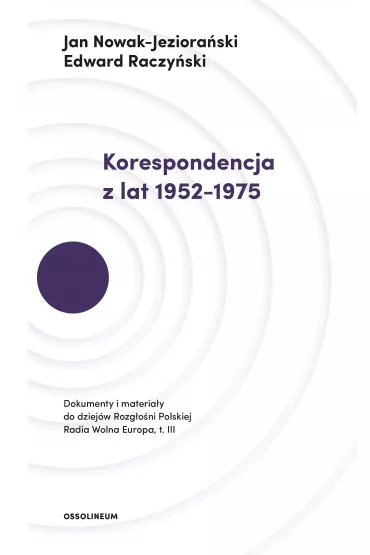 Korespondencja z lat 1952&ndash;1975 dokumenty i materia�y do dziej�w rozg�o�ni polskiej radia wolna Europa - Edward Raczy�ski, Jan Nowak-Jeziora�ski