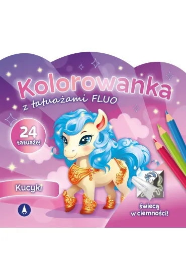 Malowanka 200X190  Kolorowanka z tatua�ami FLUO Kucyki SKRZAT 077582
