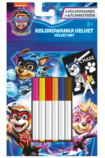 Zestaw kolorowanek z flamastrami 12el Psi Patrol