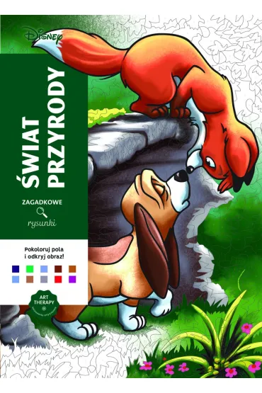 Art therapy. Kolorowanka antystresowa. Disney. �wiat przyrody. Zagadkowe rysunki - J�r�my Mariez, William Bal, Alexandre Karam