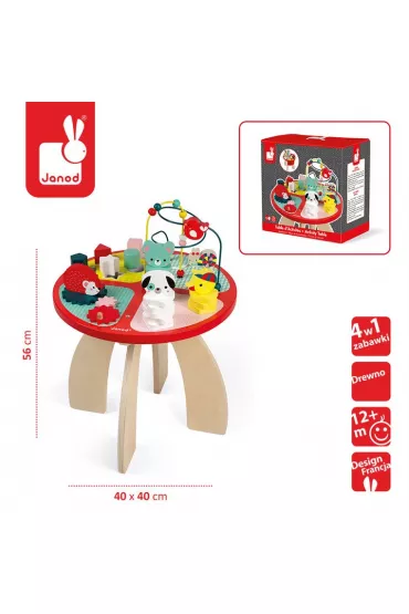 Stolik edukacyjny duy drewniany Baby Forest Janod