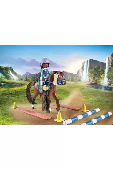 Playmobil Horses of Waterfall Zoe i Blaze z przeszkodami 71355