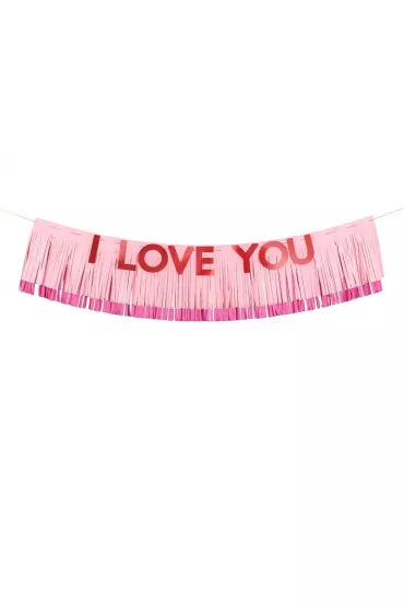 PartyDeco Baner I Love You 150x30 cm
