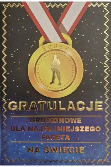 Yeku Karnet Urodziny medal m�skie