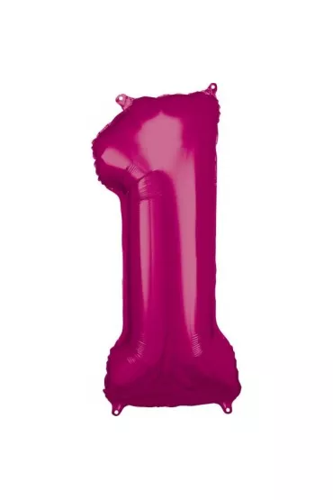 Amscan Balon foliowy cyfra 1 r�owa 38x86cm
