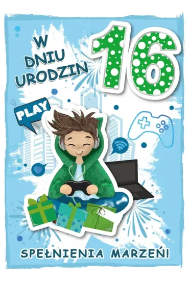Armin Style KARNET URODZINY 16 B6 Z KOP AS GM-1109 FOL