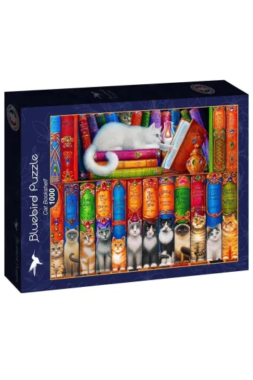 Puzzle 1000 el. Kocia biblioteka Bluebird Puzzle
