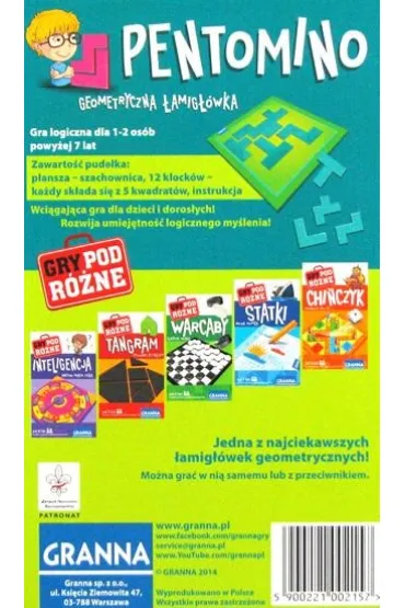 Pentomino. Gry podr�ne Granna - Pentomino-Granna