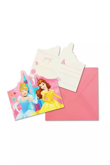 Procos Zaproszenia z kopertami Princess Live Stoty 6 szt.