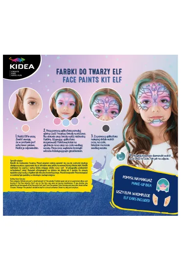 Derform Farbki do twarzy - Zestaw Elfie uszy