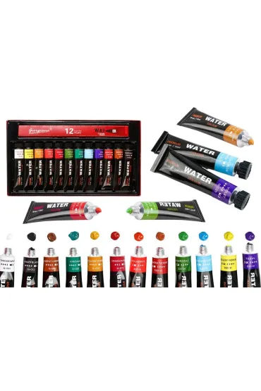 LeanToys Zestaw farb akrylowych w tubce 12 kolor�w 144 ml