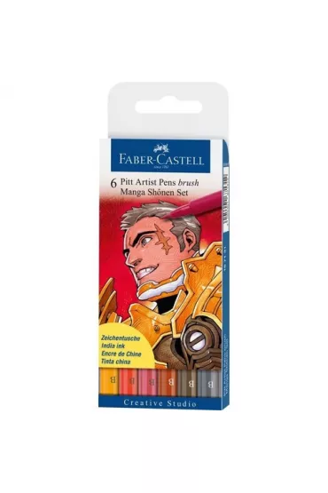Pitt Artist Pen Manga Shonen Set 6 kolor�w