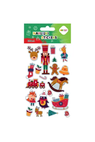 Happy Color Naklejki EFFECT-Xmas Toys 10x20cm