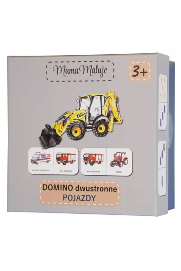 Domino dwustronne Pojazdy Mama Maluje
