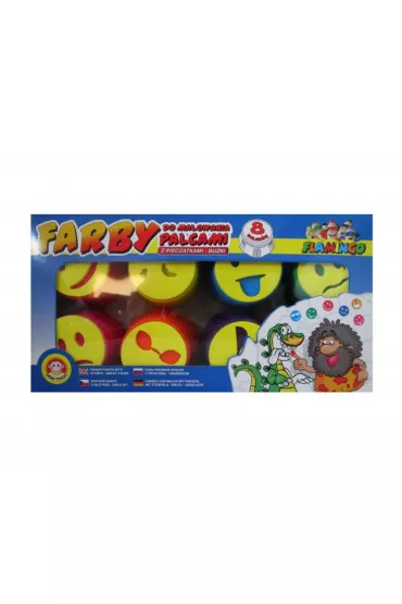 Titanum Farby do malowania palcami z piecz�tkami 8 kolor�w