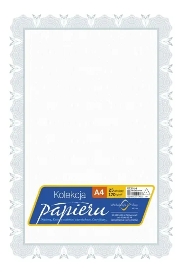 Tetis Papier ozdobny A4 certyfikat dyplom 170g 25 szt.