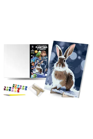 Qbee Malowanie po numerach - Kr�lik Bo 30x40cm