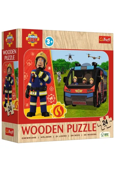 Puzzle drewniane 24 el. Niesamowity Stra�ak Trefl
