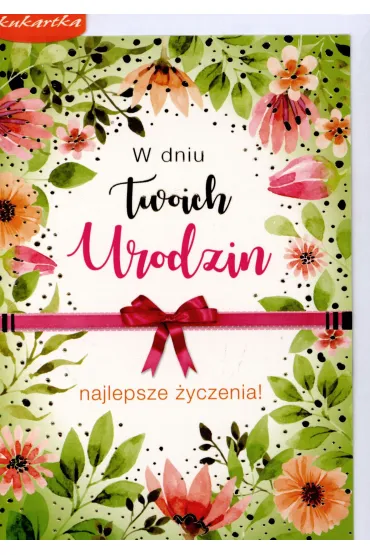 Kukartka Karnet Urodziny B6 z kopert� Kwiaty