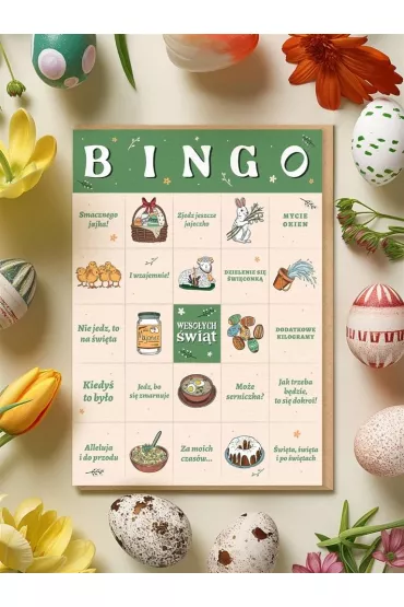 Nadwyraz.com Karnet Wielkanoc - Bingo wielkanocne