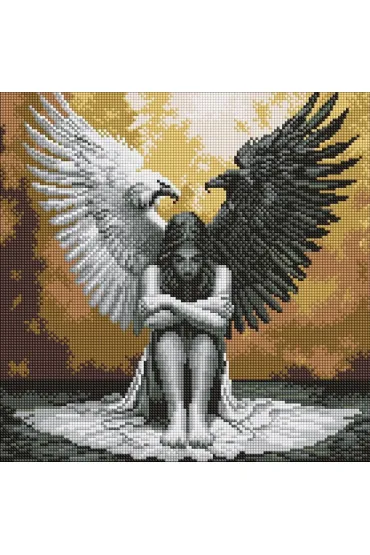 Diamentowa mozaika - Dwie strony duszy 40x40cm