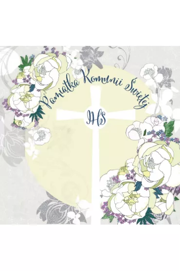 Clear Creations Karnet Swarovski kwadrat Komunia Krzy�