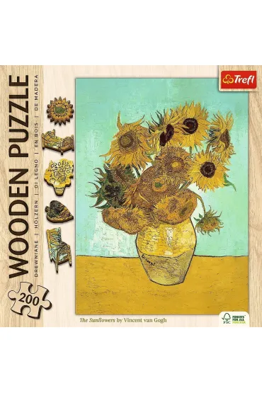 Puzzle drewniane 200 el. S�oneczniki Trefl