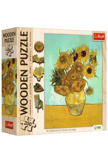 Puzzle drewniane 200 el. S�oneczniki Trefl