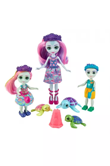 Enchantimals Rodzina Tinsley Turle ��wie Zestaw Lalki + zwierz�tka HCF95 Mattel