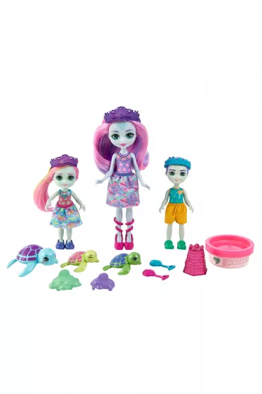 Enchantimals Rodzina Tinsley Turle ��wie Zestaw Lalki + zwierz�tka HCF95 Mattel