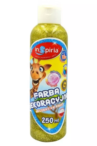 InSpiria Farba dekoracyjna brokatowa ��ta 250 ml