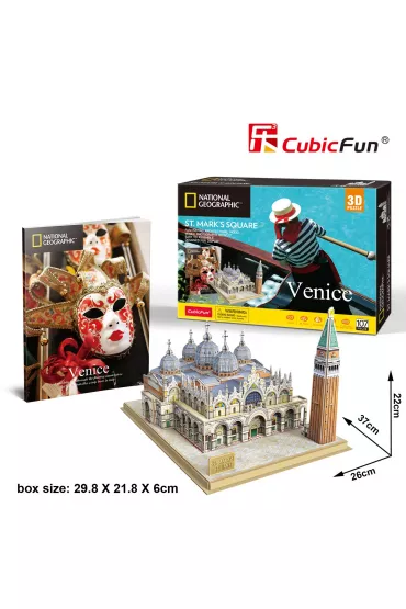 Puzzle 3D 107 el. Plac �wi�tego Marka Cubic Fun
