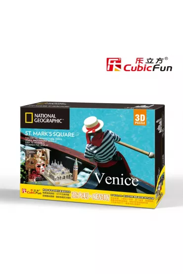 Puzzle 3D 107 el. Plac �wi�tego Marka Cubic Fun