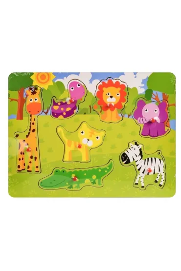Puzzle Uk�adanka drewno - safari Daffi