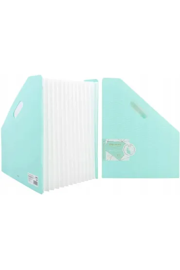 Deli Segregator A4 Macaron wolnostoj�cy harmonijkowy zielony