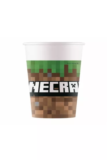 Kubeczki papierowe Minecraft 200ml 8 szt.